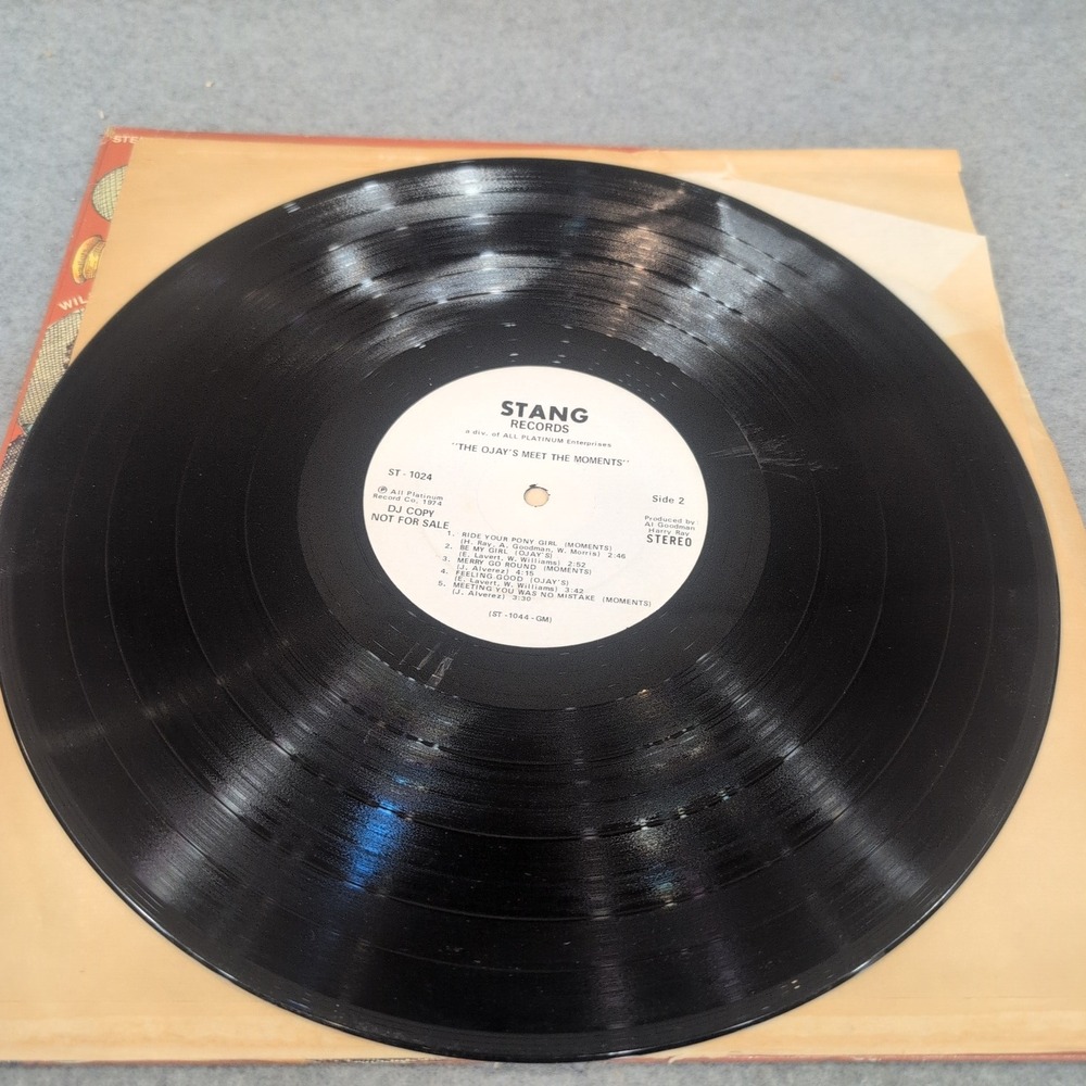 The O'Jays Meet The Moments LP Stang ST-1024 DJ Copy Promo White Label 1974 - Picture 5 of 6